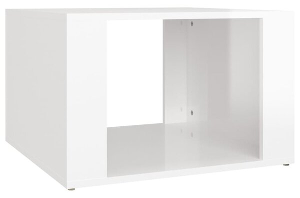Noptieră, alb extralucios, 57x55x36 cm, lemn compozit