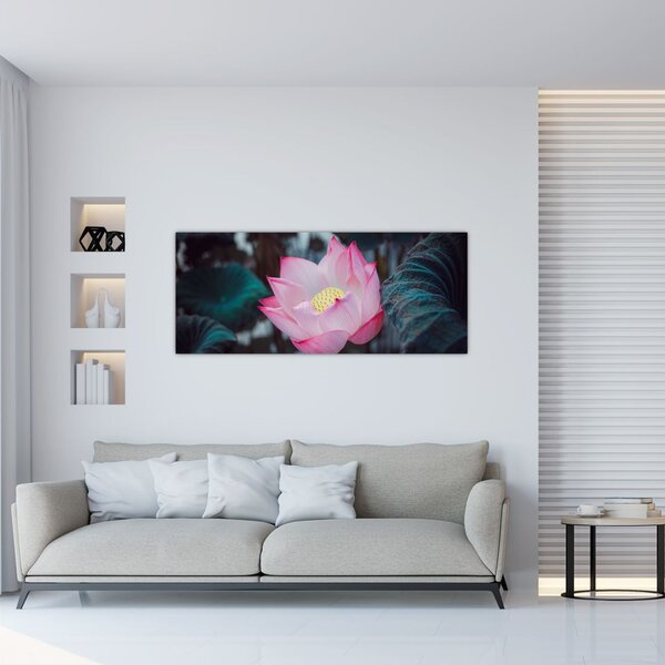 Tablou cu floare roz (120x50 cm)