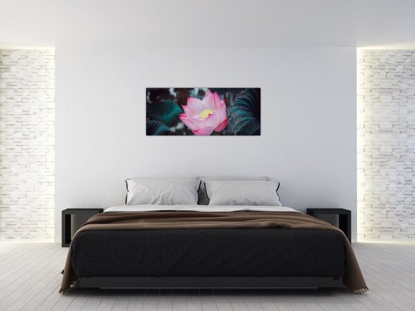 Tablou cu floare roz (120x50 cm)