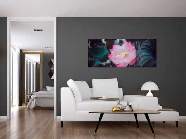 Tablou cu floare roz (120x50 cm)
