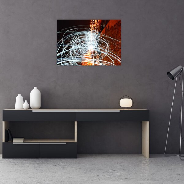Tablou cu valuri de lumini (70x50 cm)