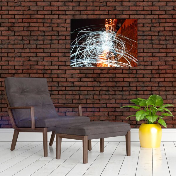 Tablou cu valuri de lumini (70x50 cm)