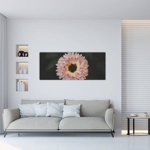 Tablou cu floare portocalie (120x50 cm)