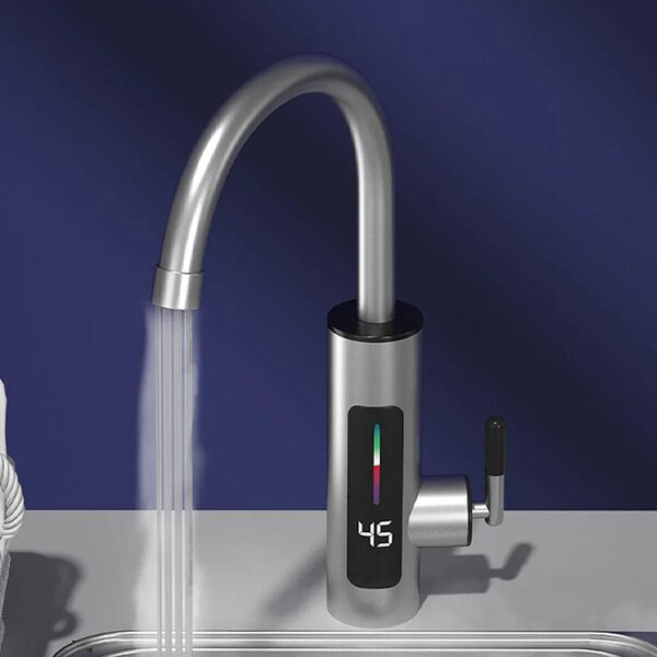 Robinet electric instant din inox, 3000W, rotire 360 grade