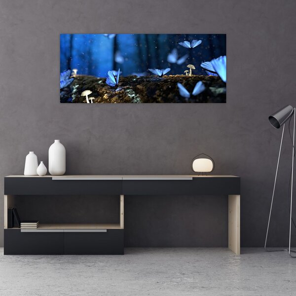 Tablou cu fluturi alabstre (120x50 cm)