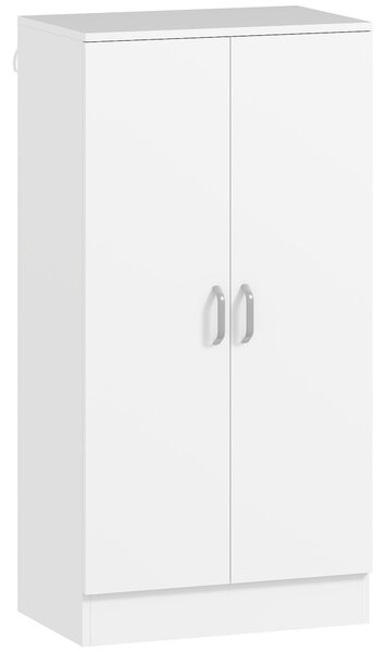 HOMCOM Dulap pentru Pantofi cu 6 Rafturi Ajustabile din Lemn 55x35x108 cm Alb | Aosom Romania