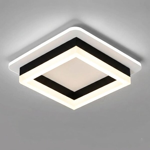 Lustra LED 64W QUADRATA BLACK Echivalent 200W, 19 cm