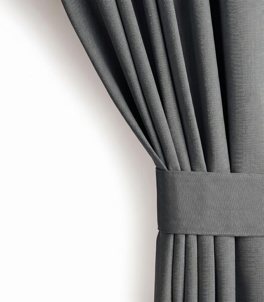 Draperie Blackout cu inele Gri 140x244 cm – Opacitate 90%