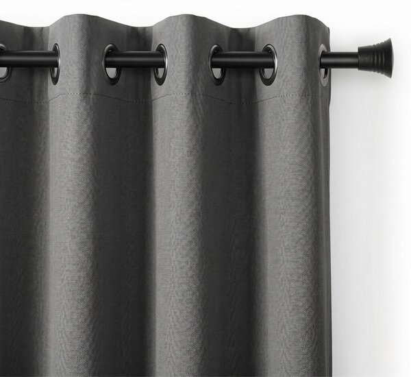 Draperie Blackout cu inele Gri 140x244 cm – Opacitate 90%