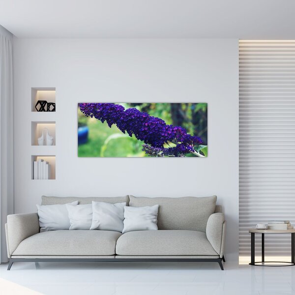 Tablou cu floare albastră (120x50 cm)