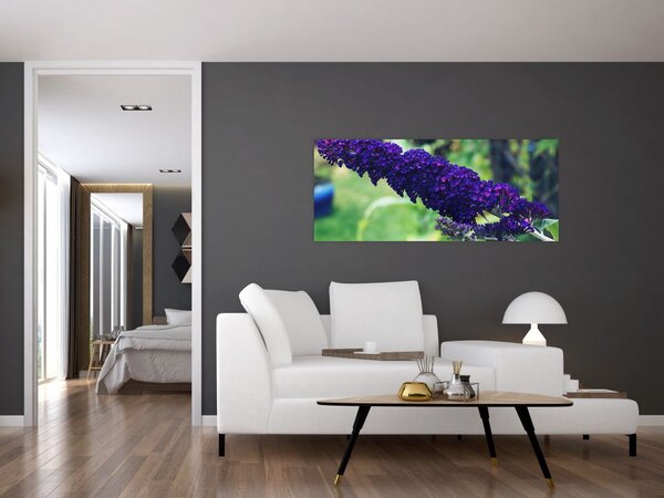 Tablou cu floare albastră (120x50 cm)
