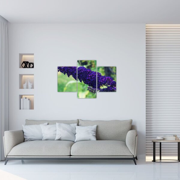 Tablou cu floare albastră (90x60 cm)