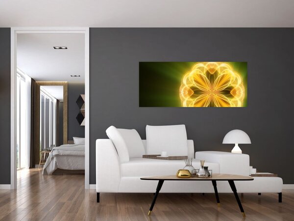 Tablou cu floare galbenă (120x50 cm)