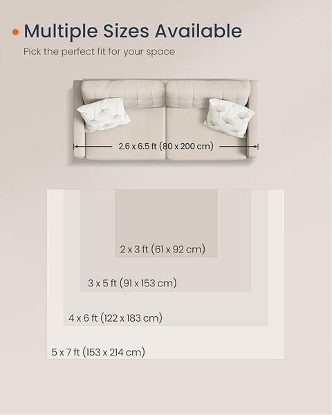 Covor Songmics Cappuccino 92x61 cm