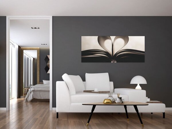 Tablou cu carte (120x50 cm)