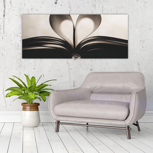 Tablou cu carte (120x50 cm)