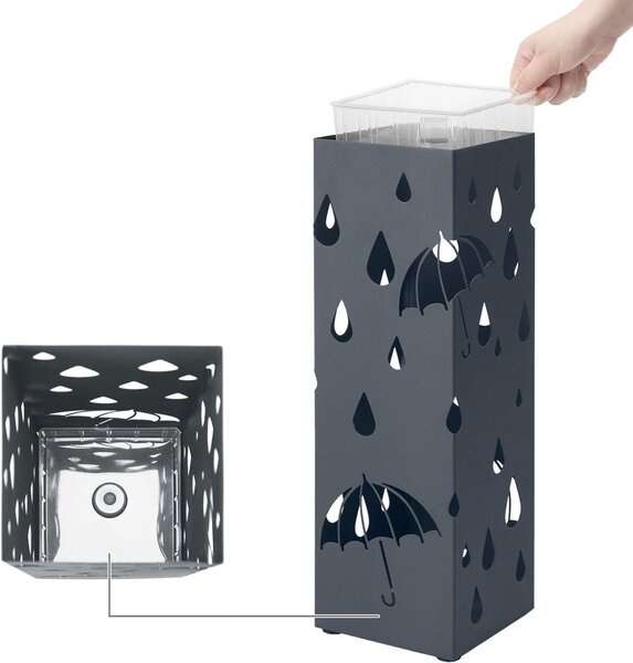 Suport umbrele Songmics Gri 15.5x15.5x49 cm