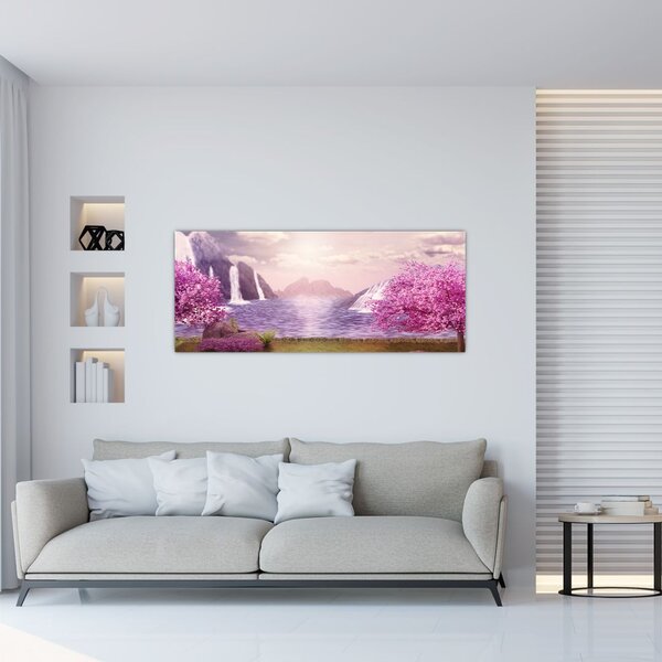 Tablou cu lac (120x50 cm)