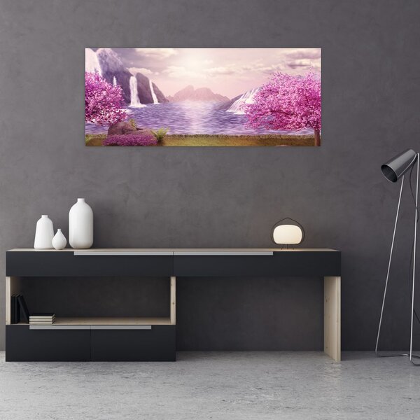 Tablou cu lac (120x50 cm)
