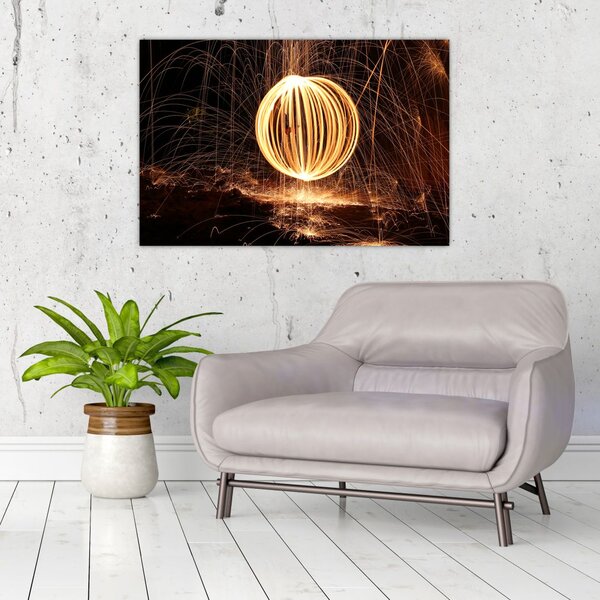 Tablou cu bilă iluminată (90x60 cm)