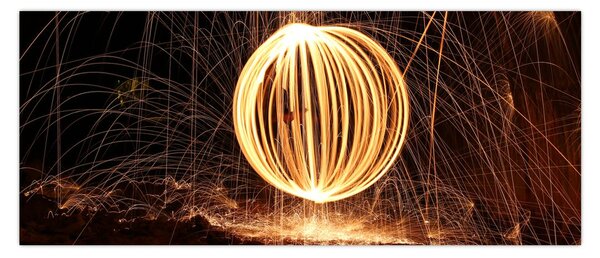 Tablou cu bilă iluminată (120x50 cm)