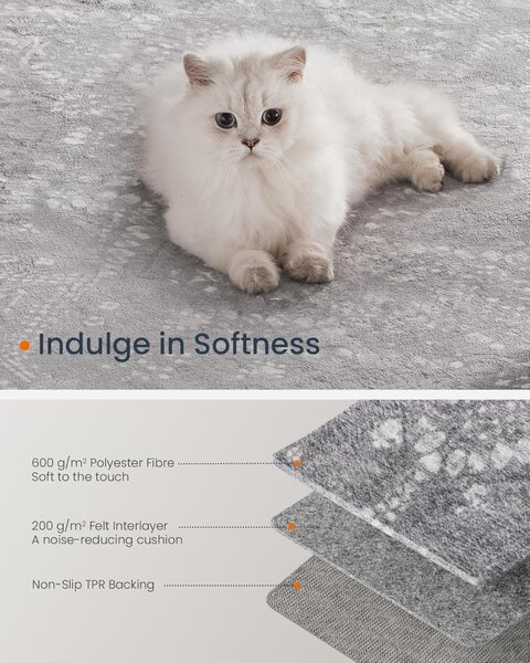 Covor Songmics Light Grey 120x170 cm