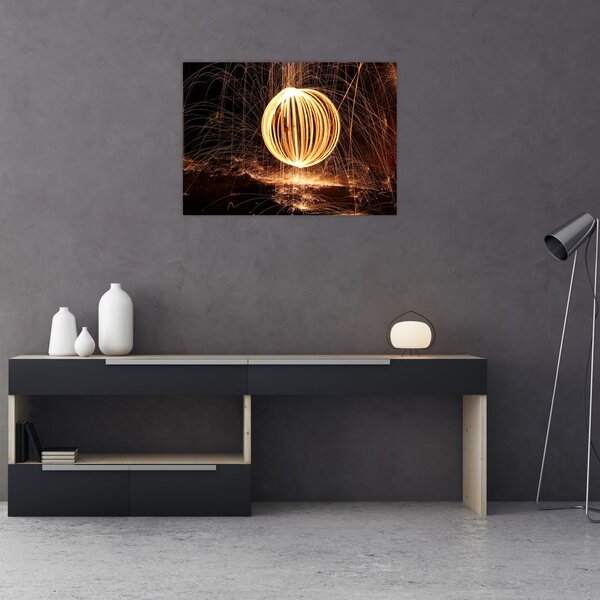 Tablou cu bilă iluminată (70x50 cm)
