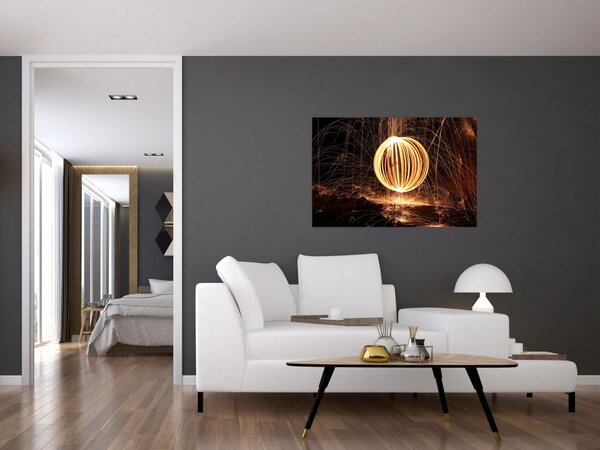Tablou cu bilă iluminată (90x60 cm)