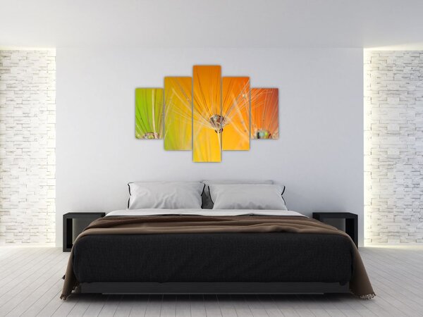 Tablou cu picături pe plantă (150x105 cm)