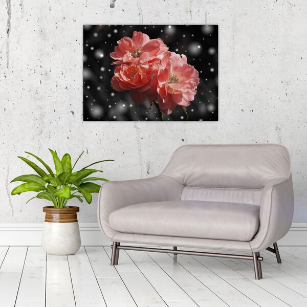Tabloucu floare roz (70x50 cm)