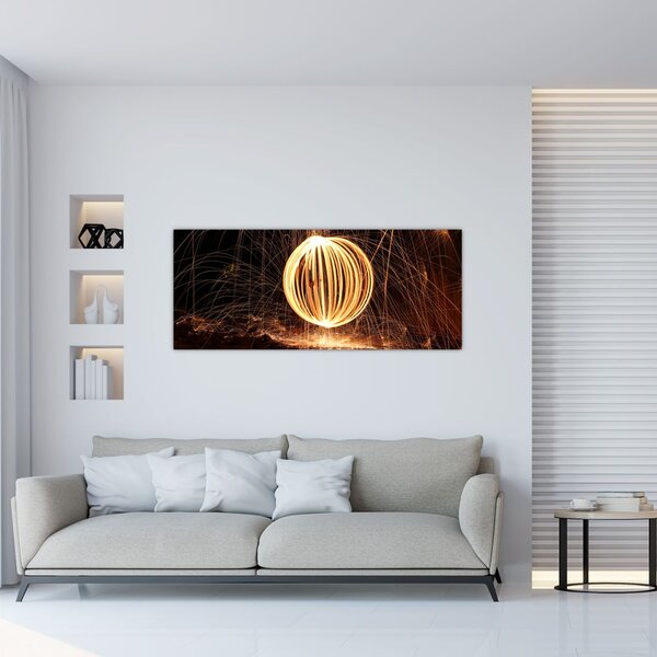 Tablou cu bilă iluminată (120x50 cm)