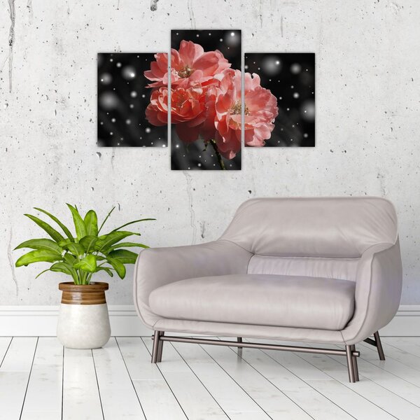 Tabloucu floare roz (90x60 cm)
