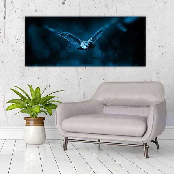 Tablou cu bufnița zburând (120x50 cm)