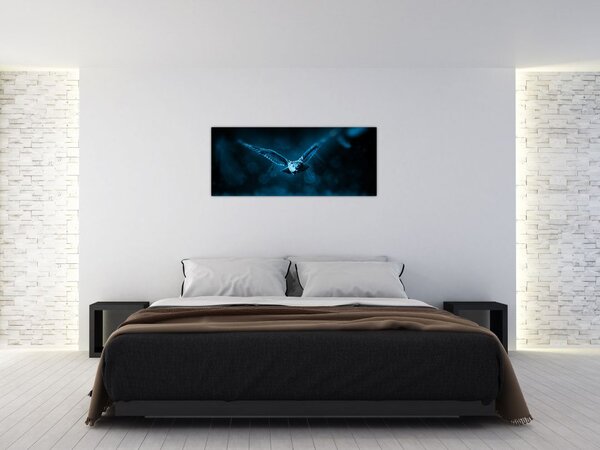 Tablou cu bufnița zburând (120x50 cm)