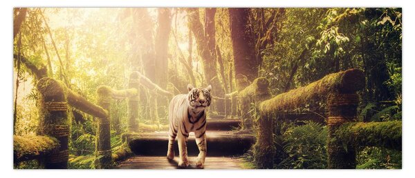Tablou cu tigrul în djunglă (120x50 cm)