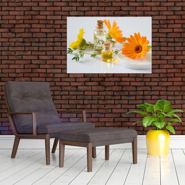 Tablou cu flori portocalii (90x60 cm)
