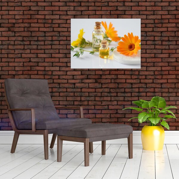 Tablou cu flori portocalii (70x50 cm)