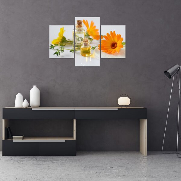 Tablou cu flori portocalii (90x60 cm)