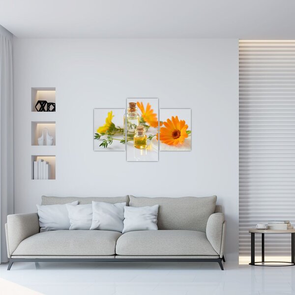 Tablou cu flori portocalii (90x60 cm)