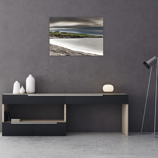 Tablou cu lac în amurg (70x50 cm)