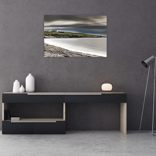 Tablou cu lac în amurg (90x60 cm)
