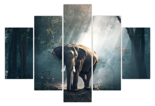 Tablou cu elefant în djunglă (150x105 cm)