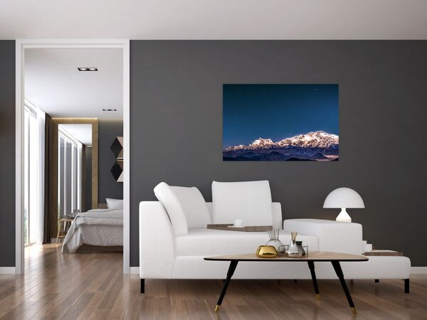 Tablou cu munți și cerul nocturn (90x60 cm)
