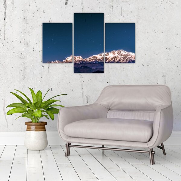 Tablou cu munți și cerul nocturn (90x60 cm)