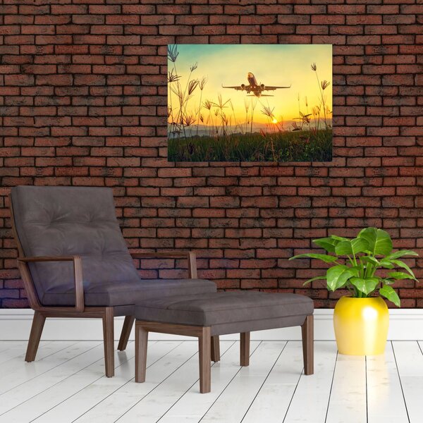 Tablou cu avionul ridicându-se spre zbor (70x50 cm)