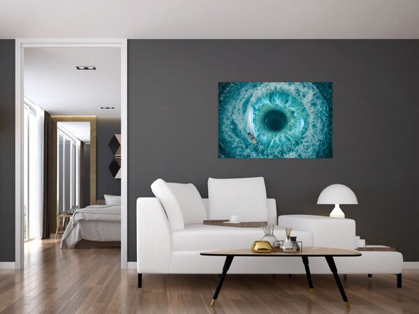 Tablou marea cu barca (90x60 cm)