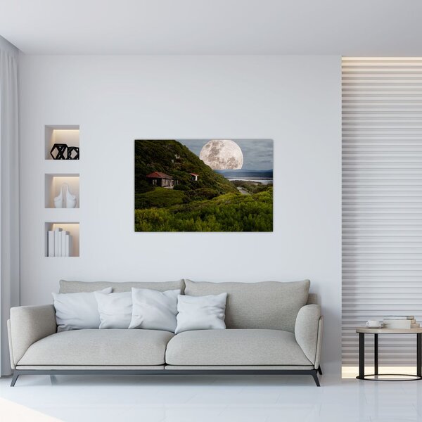 Tablou - peisaj cu luna (90x60 cm)