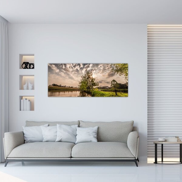 Tablou naturii cu raze de soae (120x50 cm)