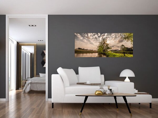 Tablou naturii cu raze de soae (120x50 cm)