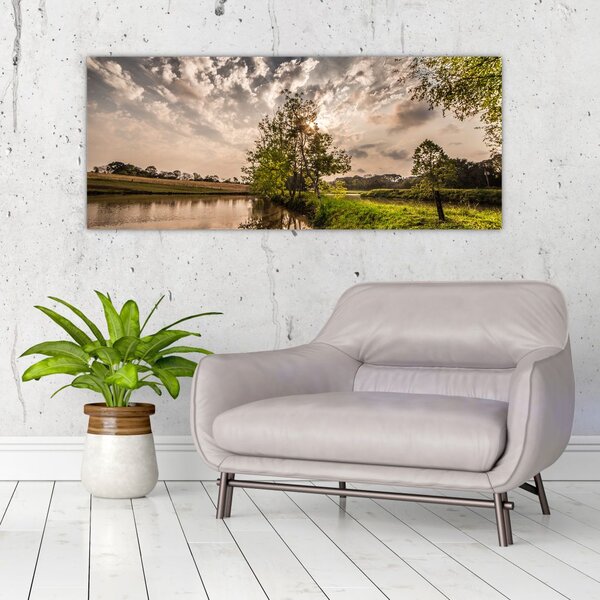 Tablou naturii cu raze de soae (120x50 cm)
